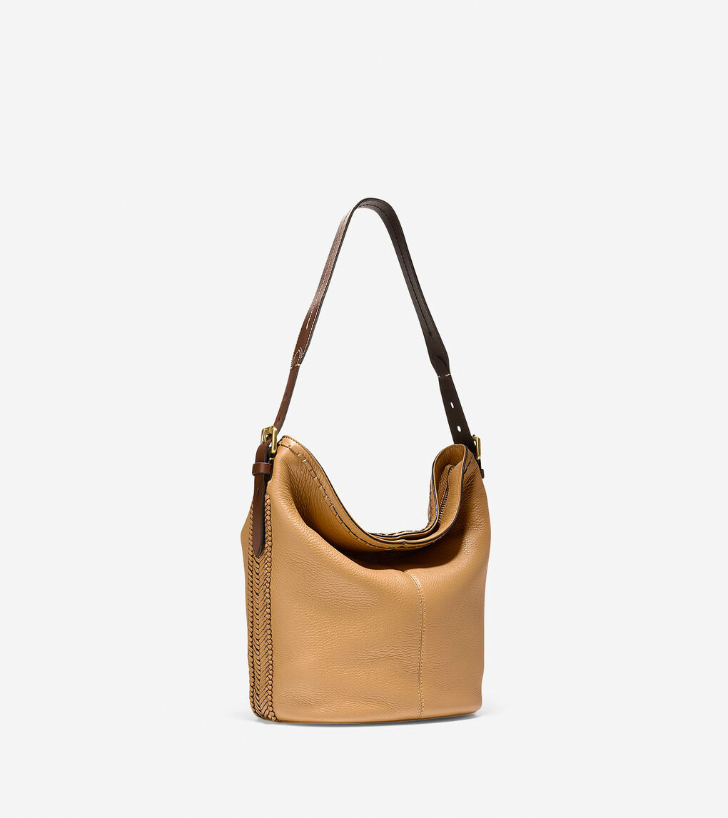 Loralie Whipstitched Bucket Hobo