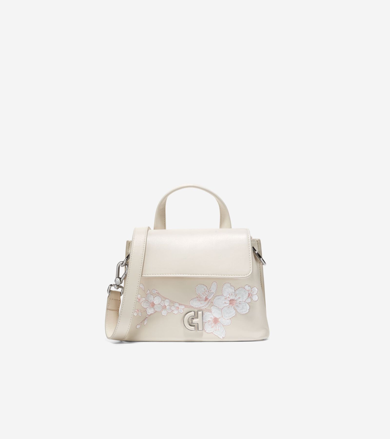 Cole Haan Mini Collective Satchel In White-cherry Blossom