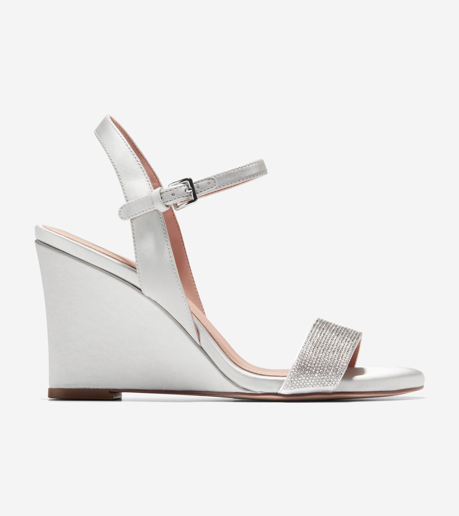 Shop Cole Haan Josie Wedge Sandal In All Over Crystal-gray