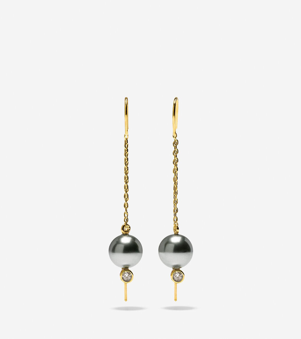 Starry Pearl Threader Earrings