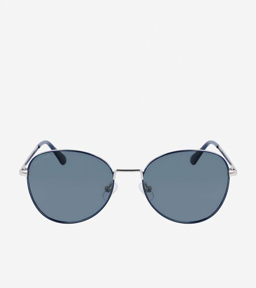 Color Rim Round Sunglasses