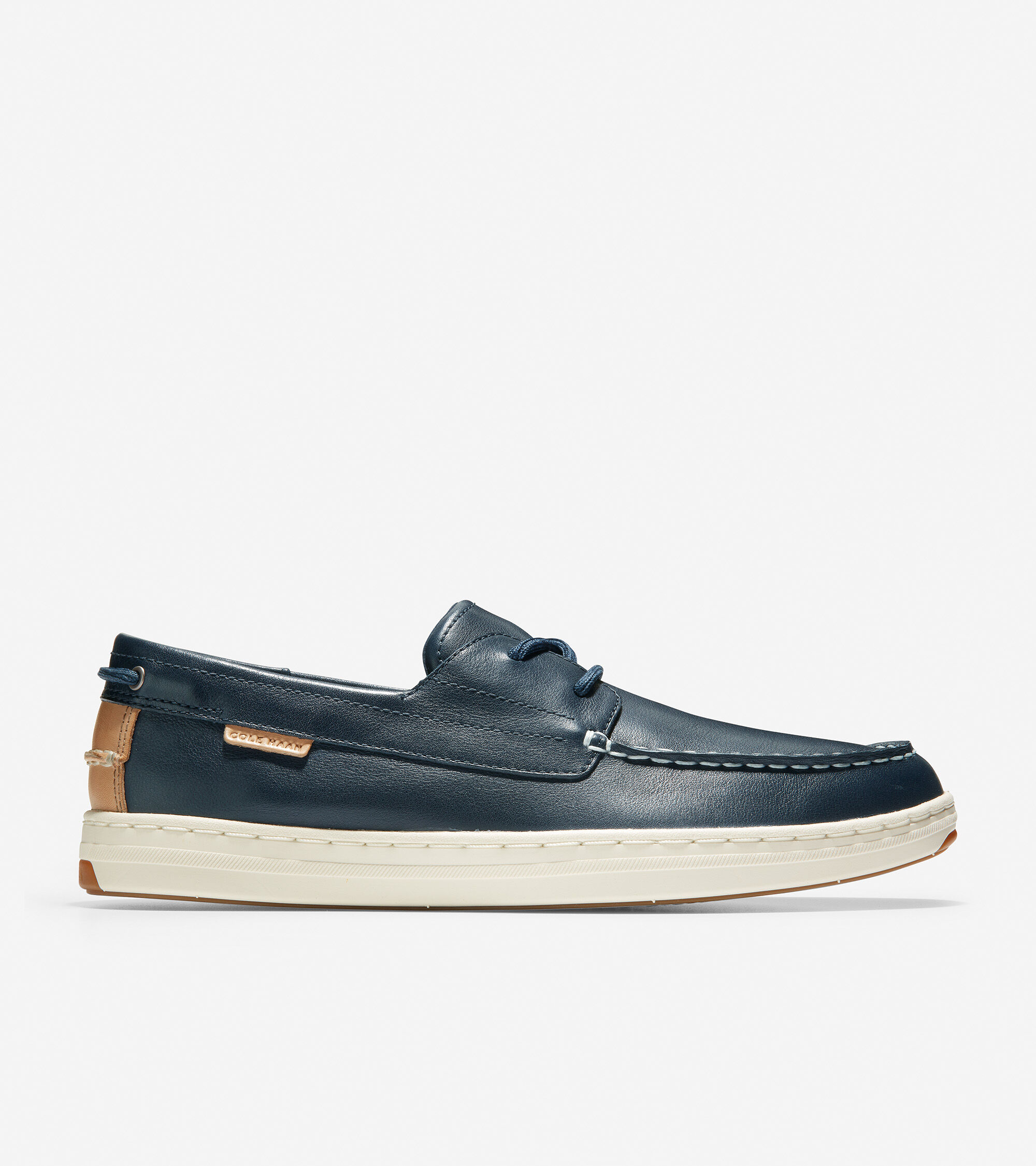 Cloudfeel Boat Shoe in Navy Ink Leather 