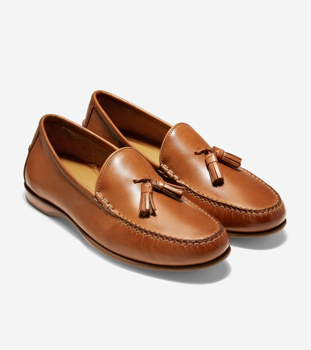 Men's Hayes Tassel Loafer in Saddle Tan Leather | Cole Haan