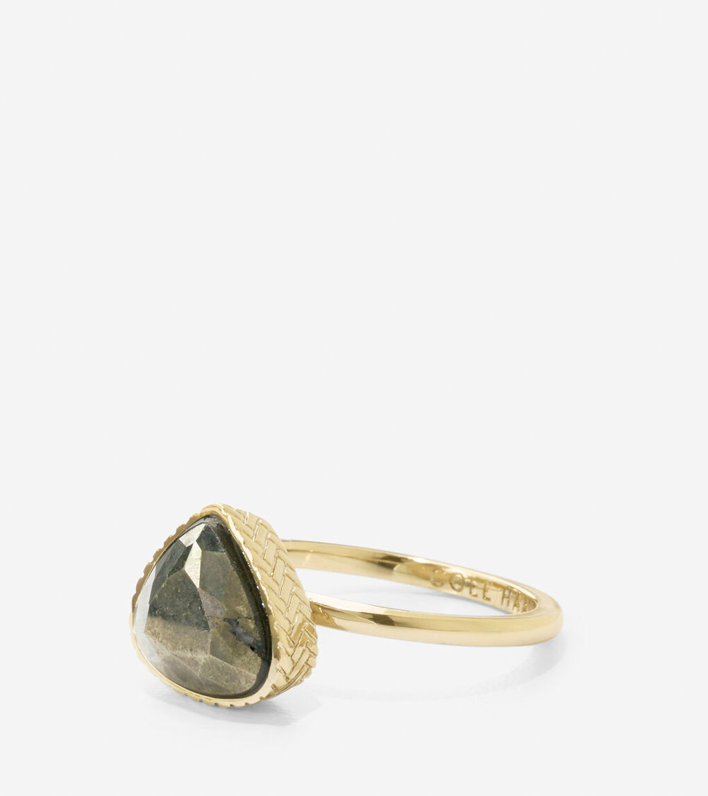 All A Fray Semi-Precious Pyrite Ring