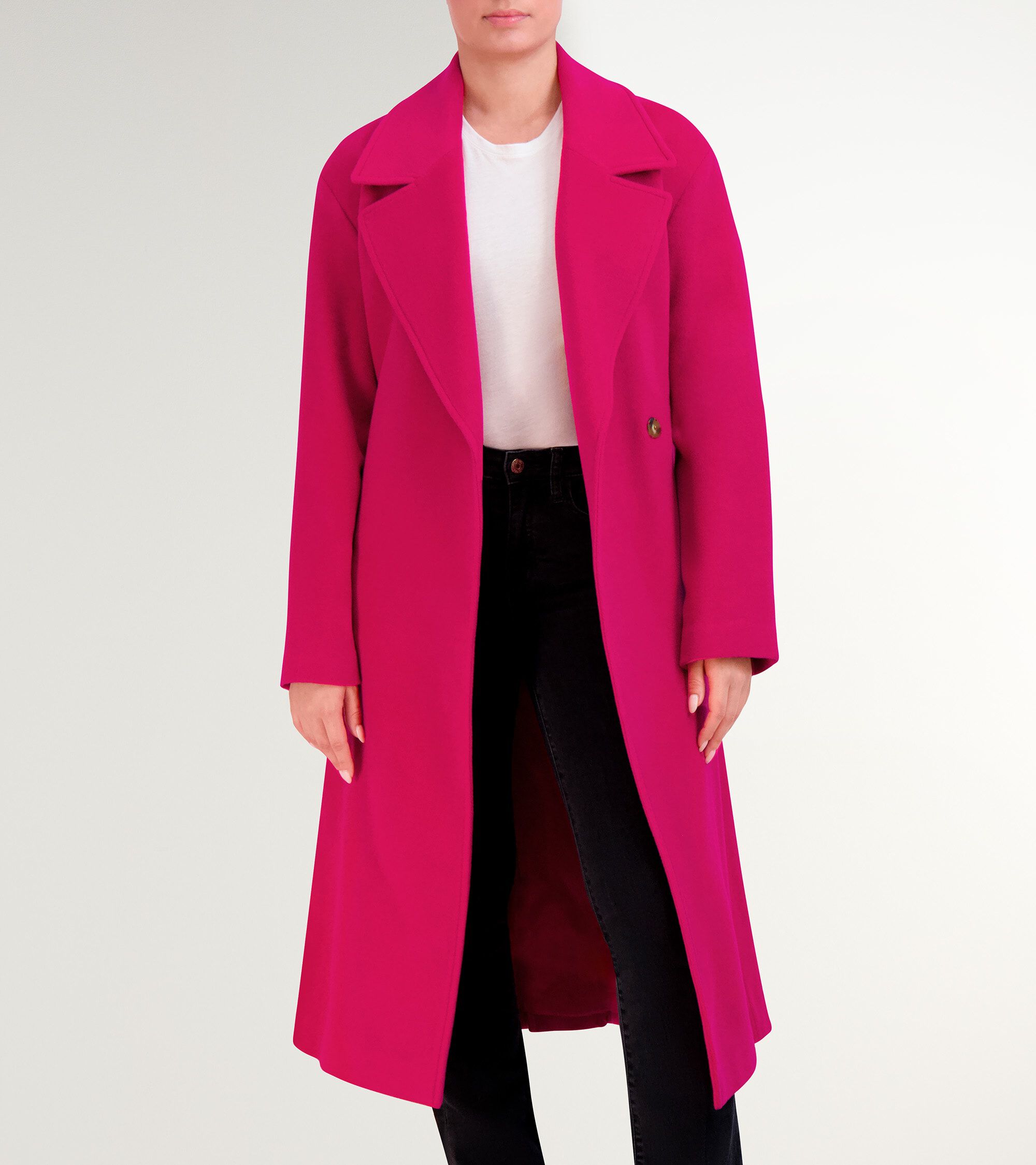 Women s Luxe Wool Oversized Coat in Pink Cole Haan