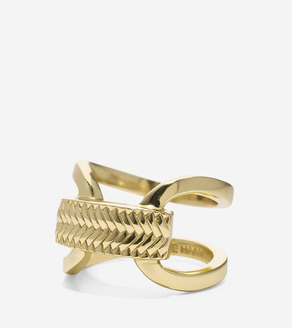 Basket Weave Ring in Gold | Cole Haan