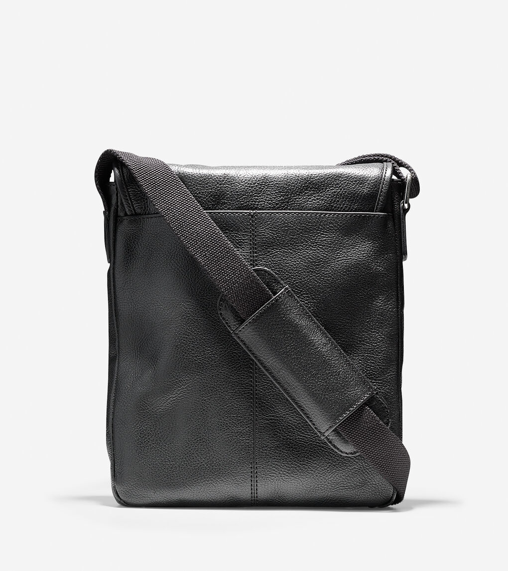 Pebbled Leather Reporter Bag