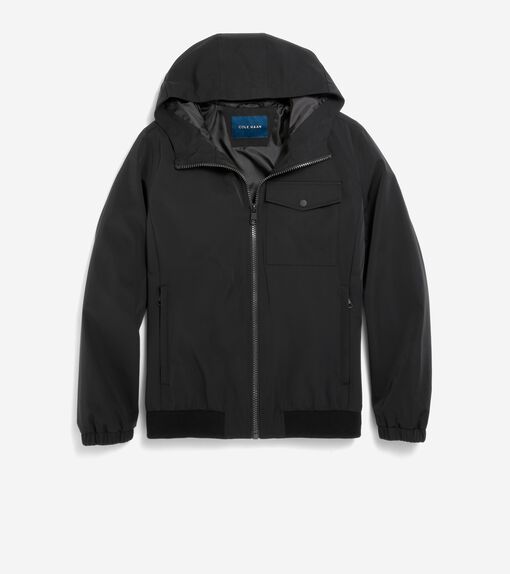 Men's Sleek Nylon Hooded Jacket