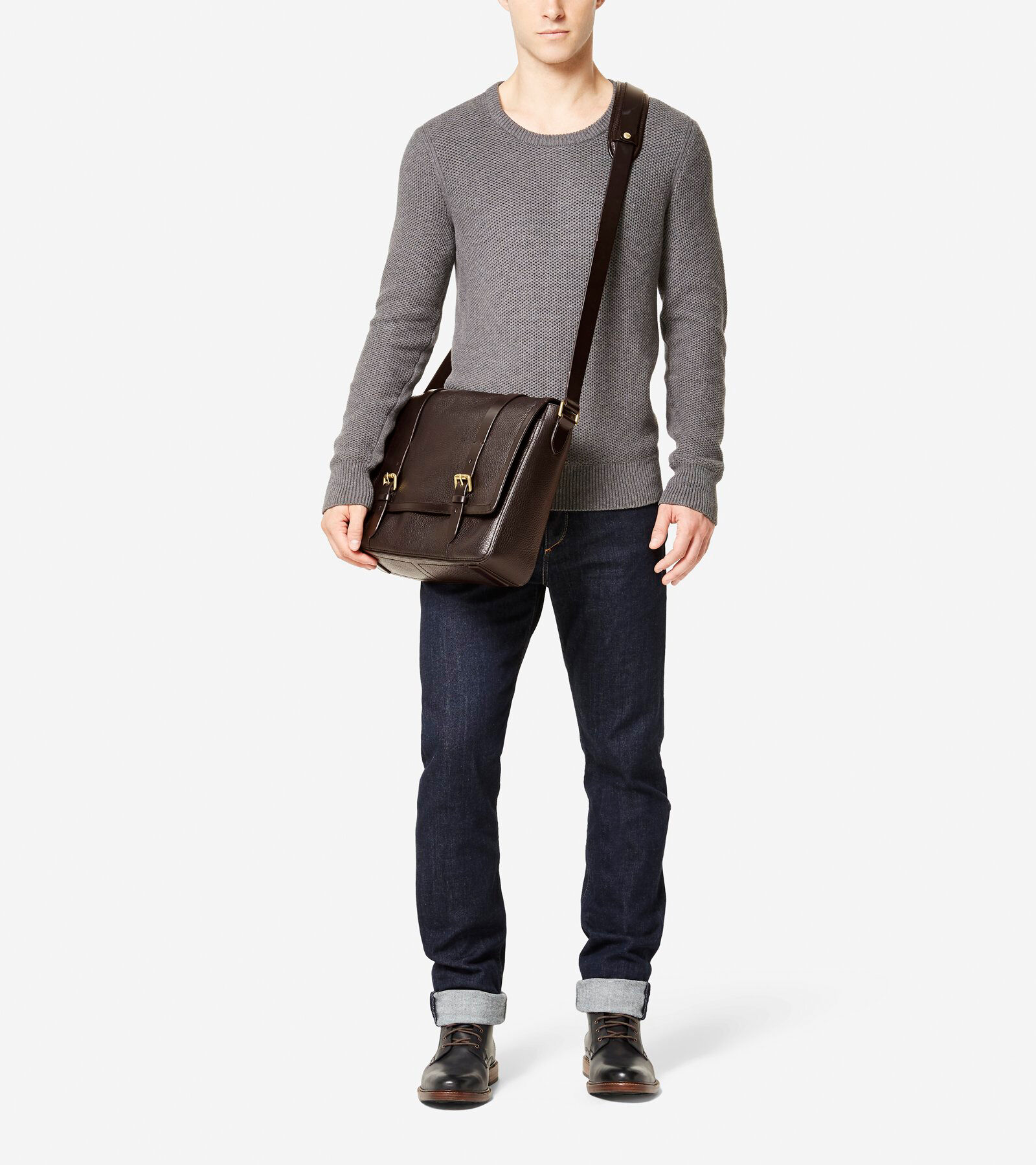 Brayton Messenger Bag in Brown Cole Haan