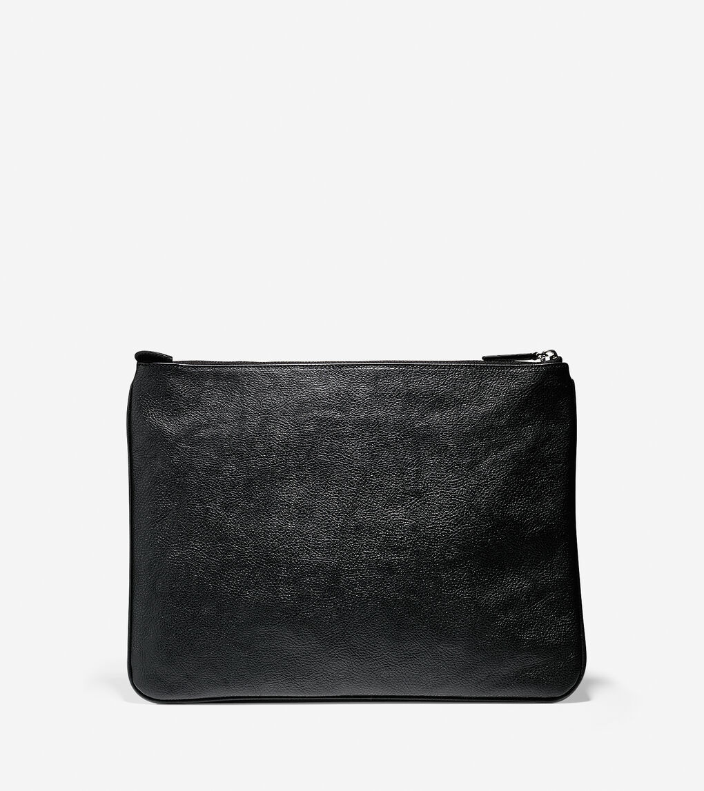 Pebbled Leather Large Pouch