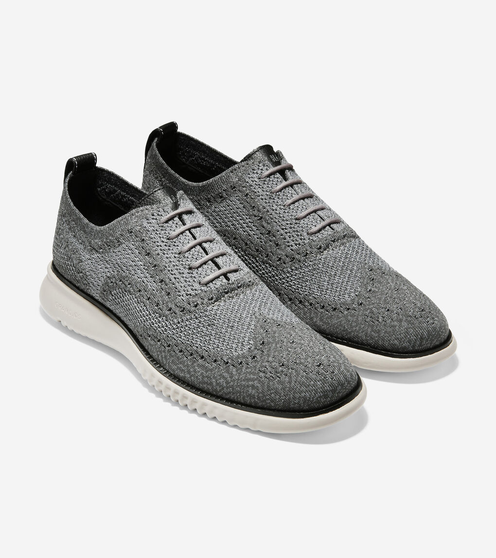 Men S 2 Zerogrand Wingtip Oxford In Magnet Ironstone Stitchlite Cole Haan