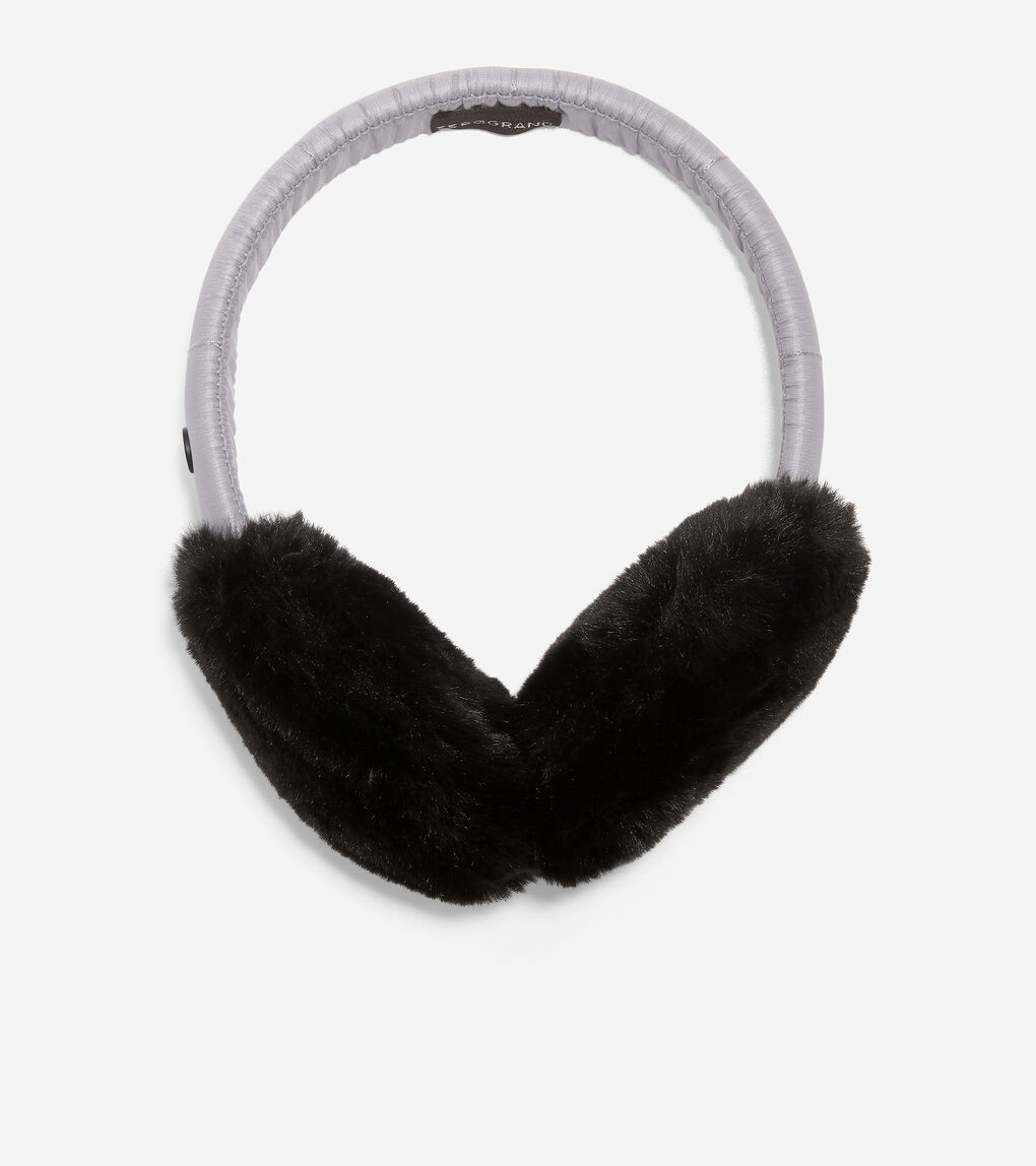 WOMENS ZERØGRAND Quilted Earmuff with Faux Fur