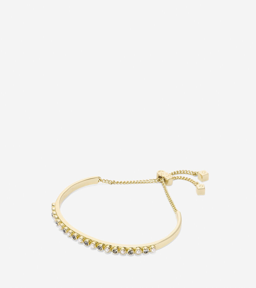 To The Moon Pave Bar Pull Tie Bracelet