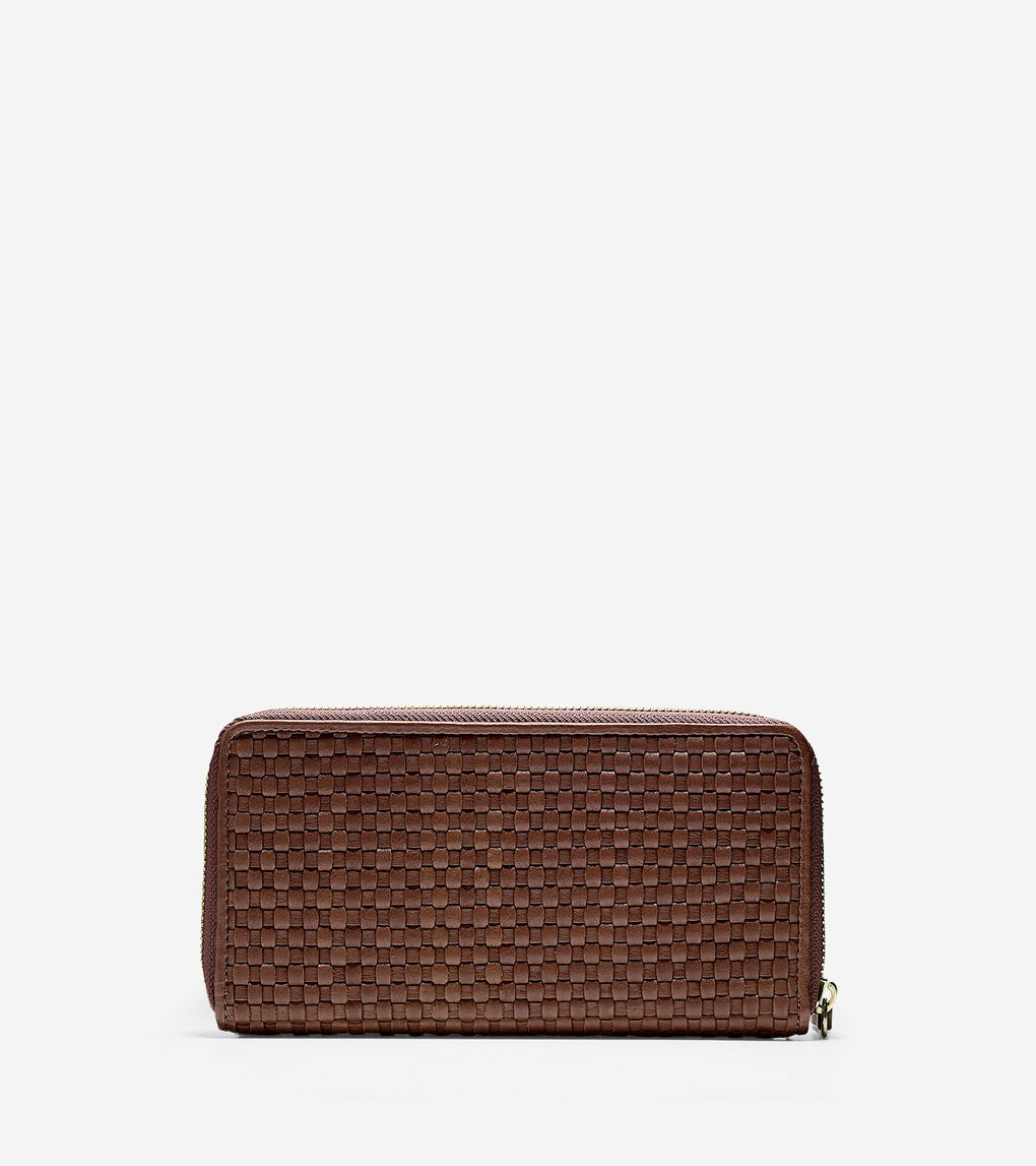 Bethany Weave Large Continental Wallet in Medium Brown | Cole Haan