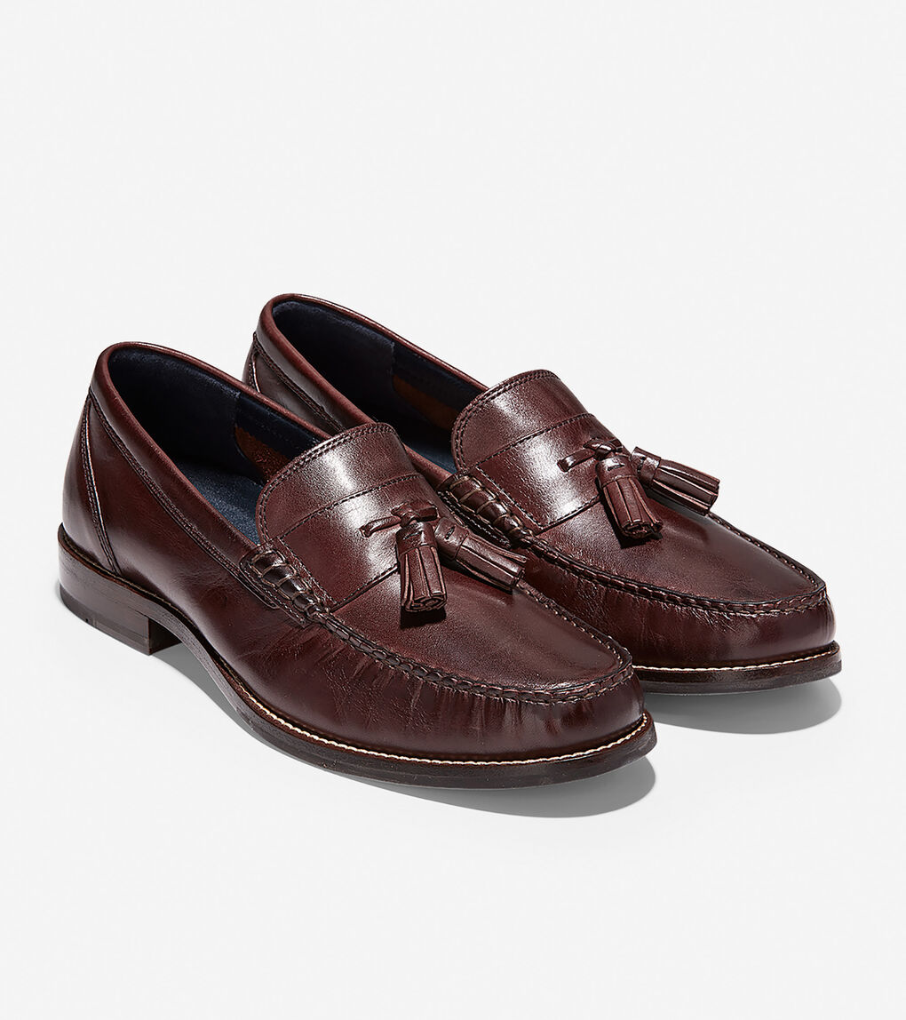 cole haan pinch tassel loafer mahogany