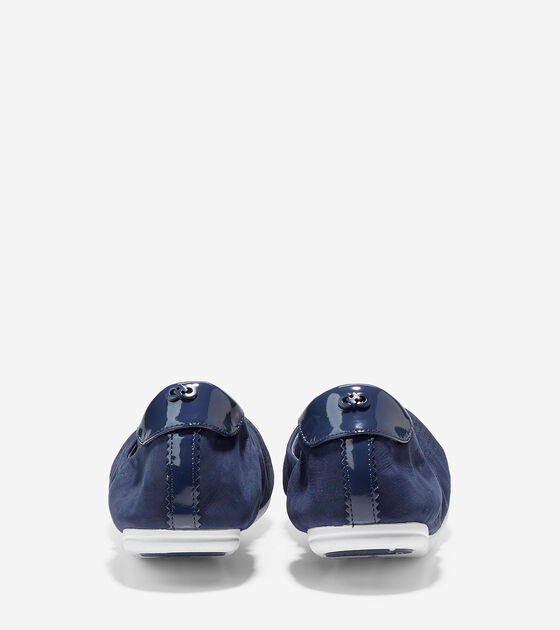 StudioGrand Packable Ballet Flats in Marine Blue-White | Cole Haan