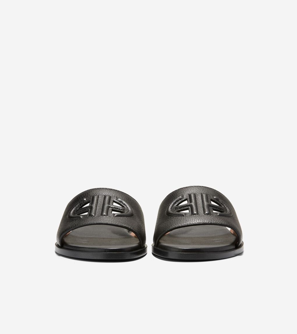Women's Flynn Logo Slide Sandals in Black | Cole Haan