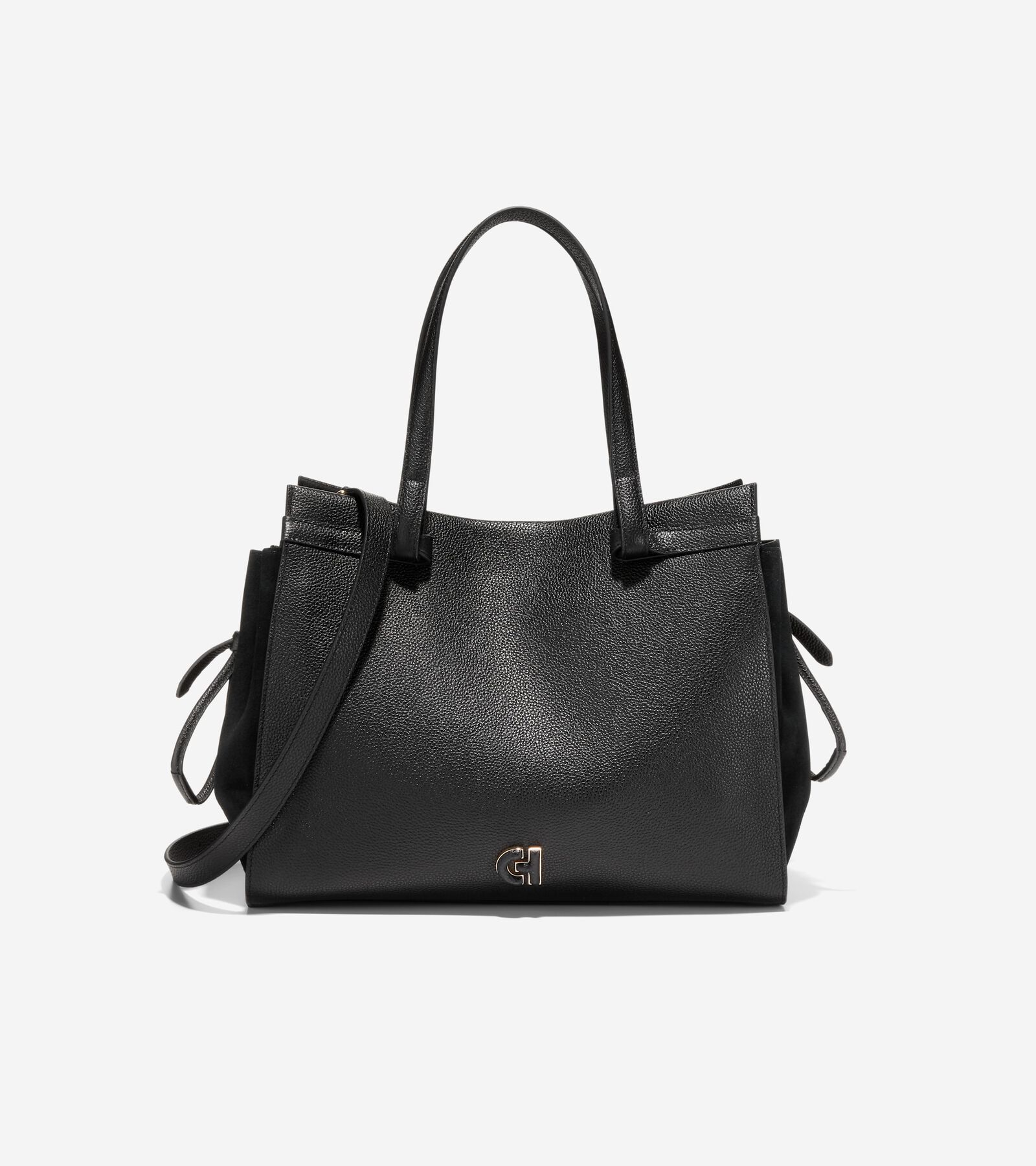 Cole Haan Grand Ambition Side-cinch Satchel In Black