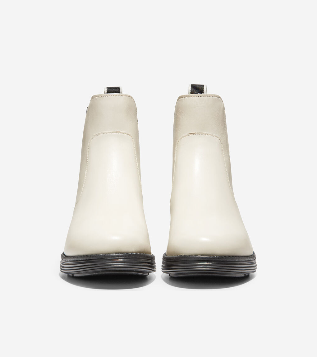 Women's ÃriginalGrand Chelsea Boot in Ivory Leather-Black | Cole Haan