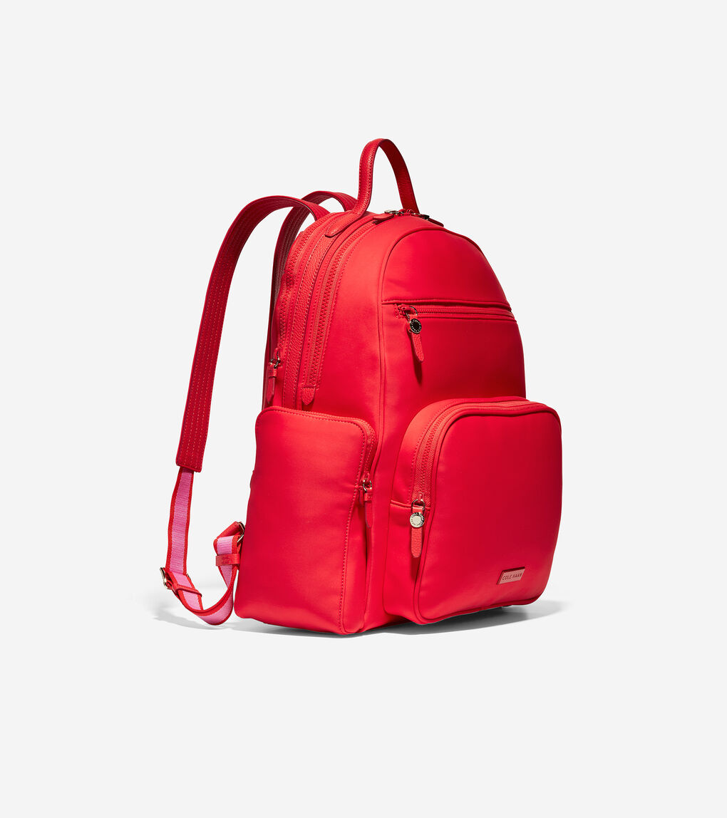 Women&#39;s Grand Ambition Travel Backpack in Flame Scarlet Neoprene | Cole Haan