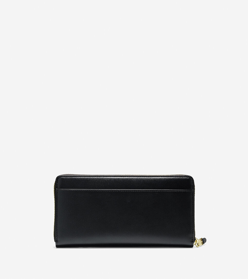 Juliet Continental Zip Wallet in Black | Cole Haan
