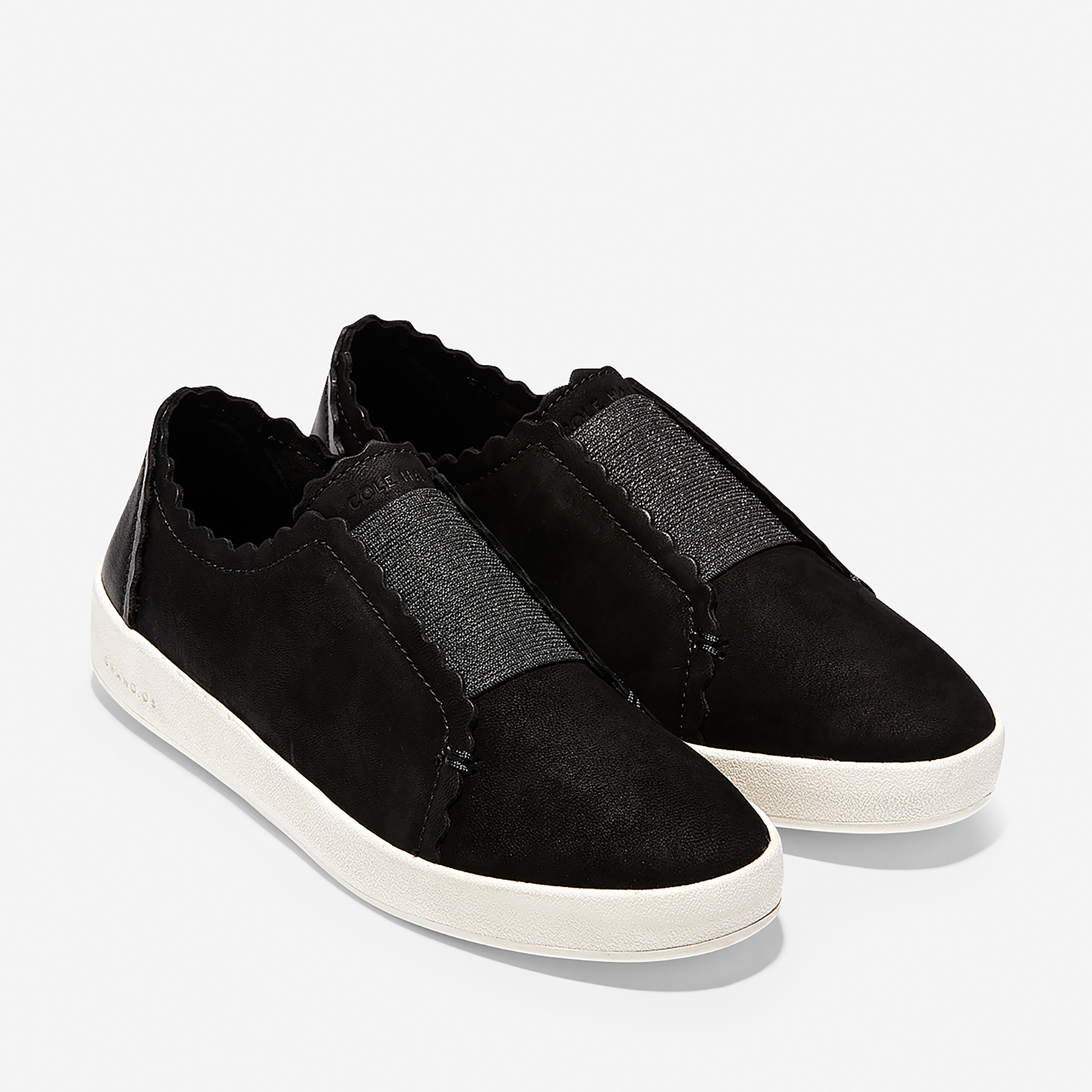 Sneaker in Black Nubuck-Black Leather 