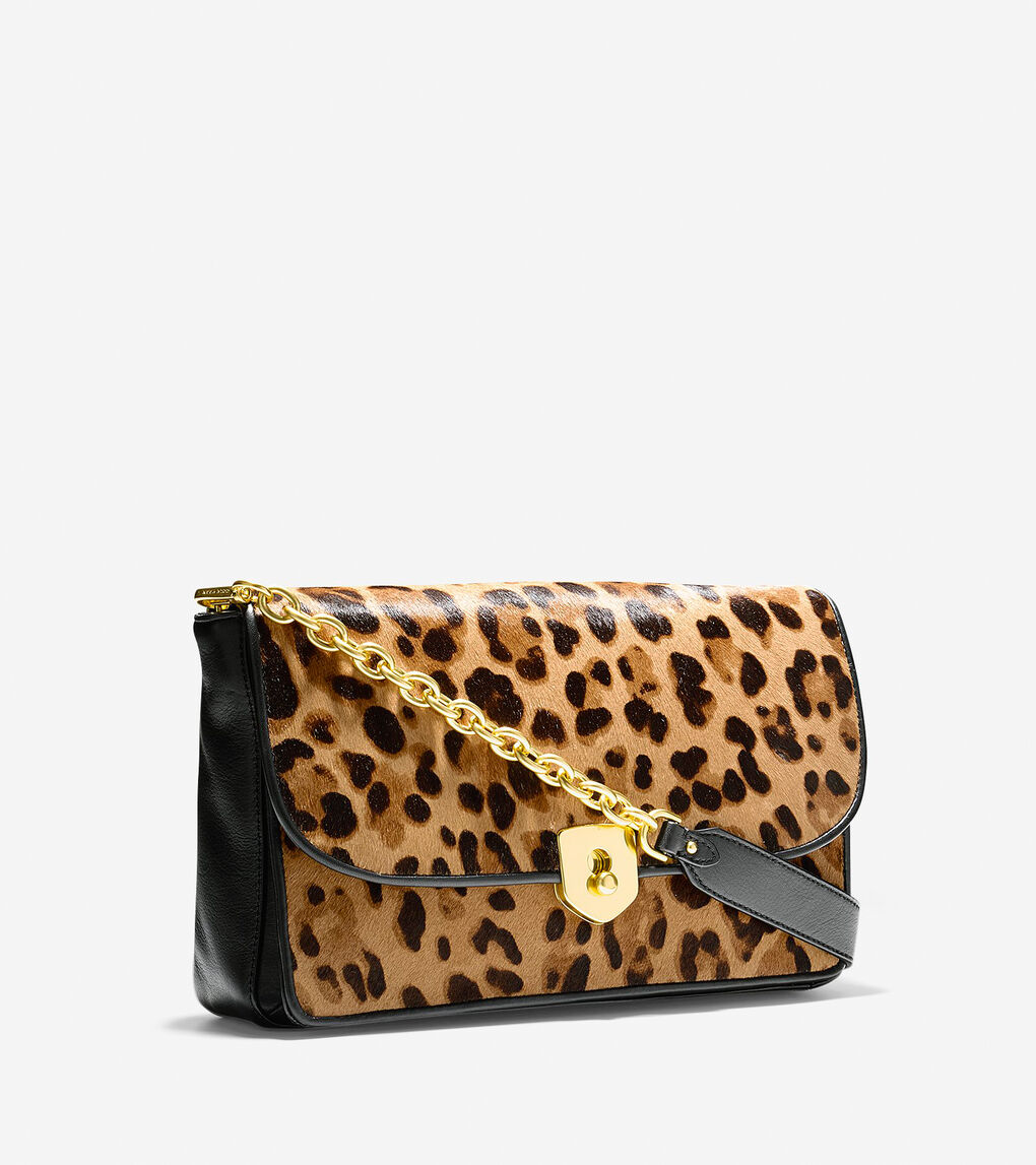 Women's Collection Marli Clutch in Ocelot Print Haircalf | Cole Haan
