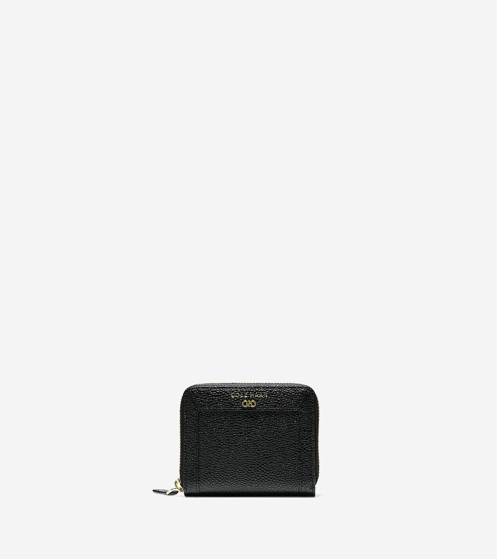 Womens Eva Small Zip Wallet in Black : Wallets | Cole Haan
