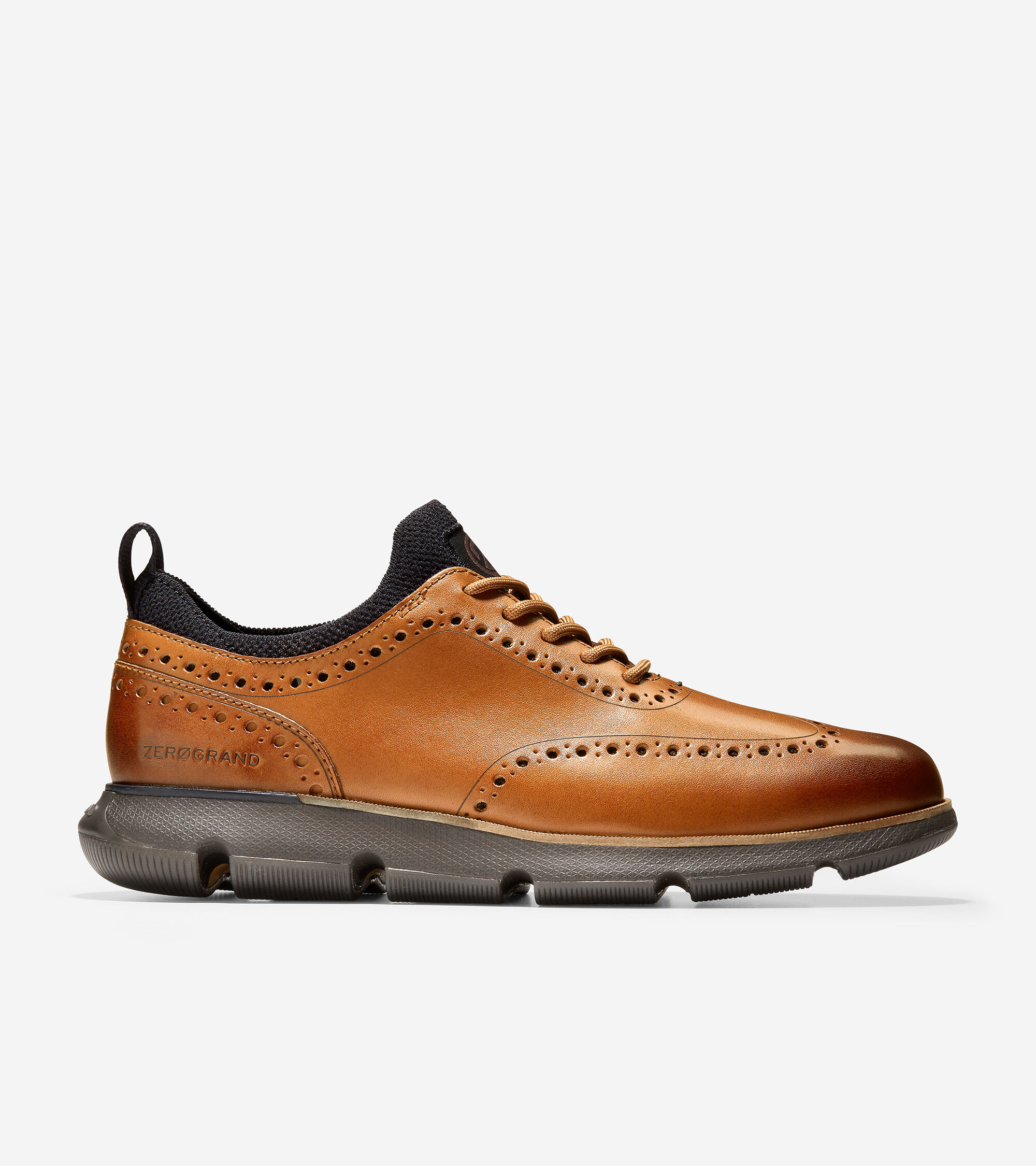 cole haan zerogrand wingtip oxford british tan java