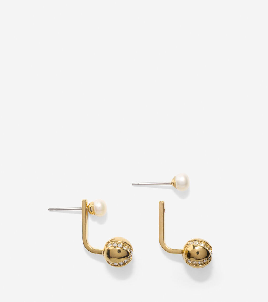 Set the Ball in Motion Fresh Water Pearl Front-Back Earrings