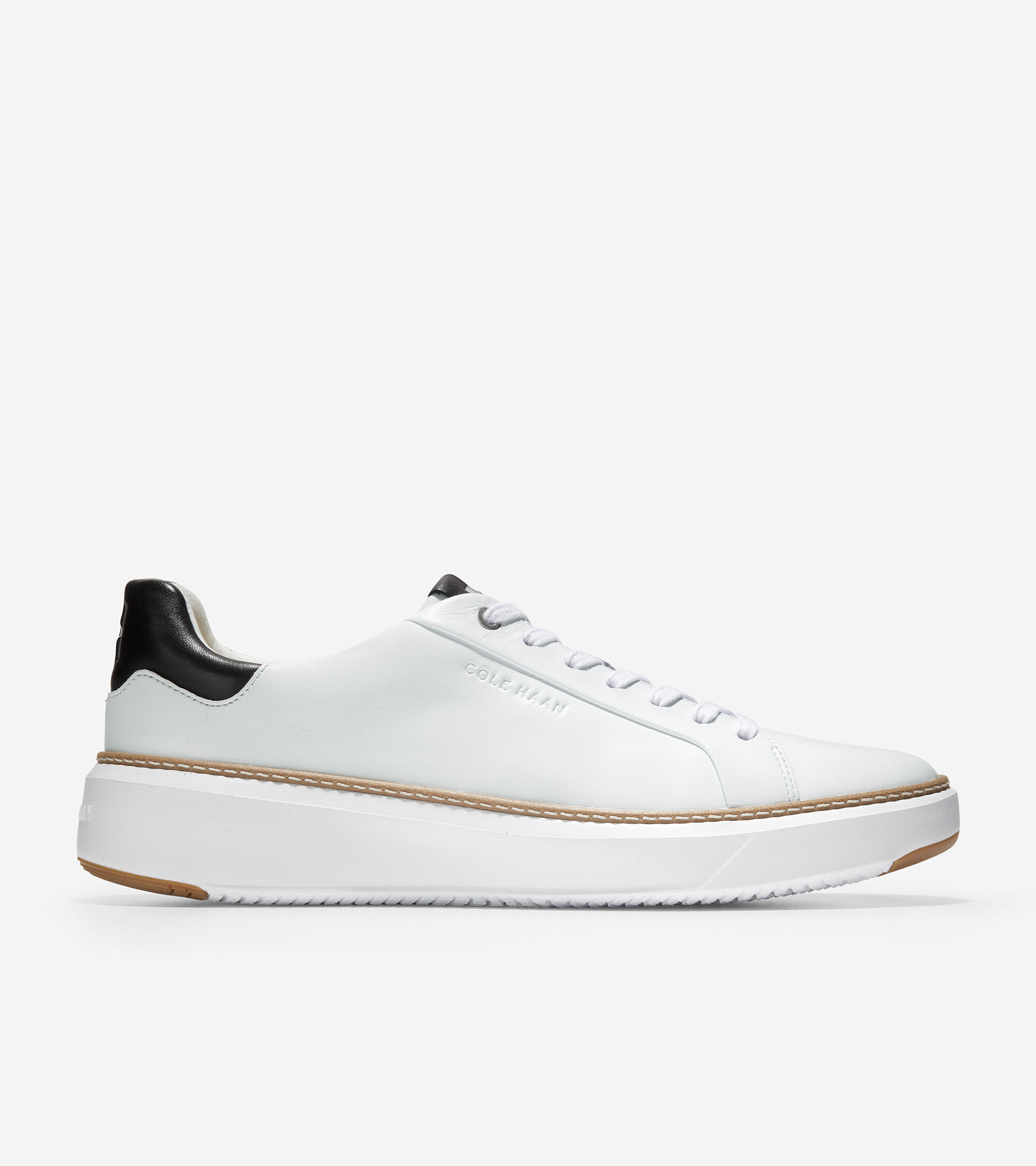 Shop Cole Haan Men's Grandprø Topspin Sneaker In Optic White-black