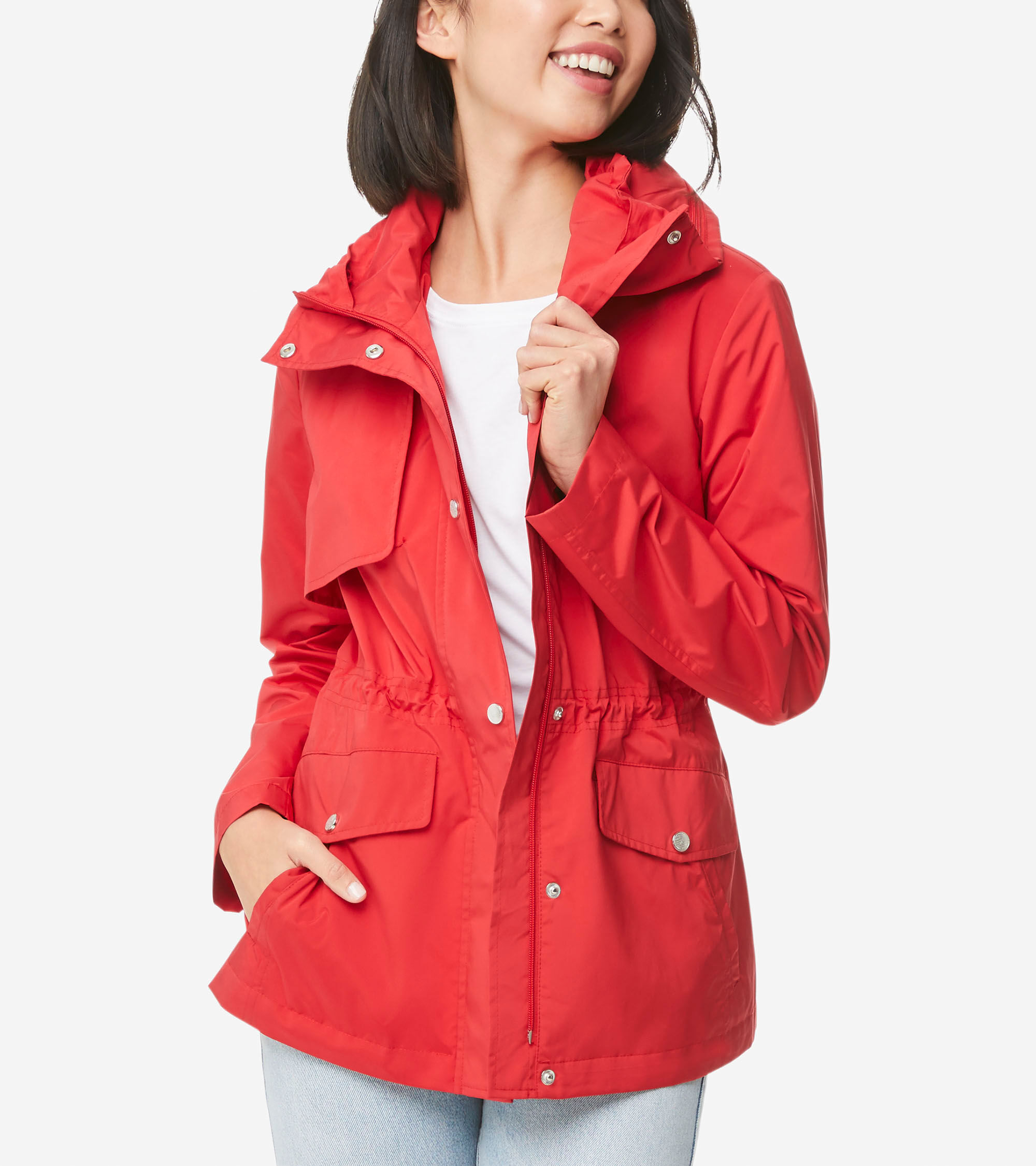 women's short rain jacket