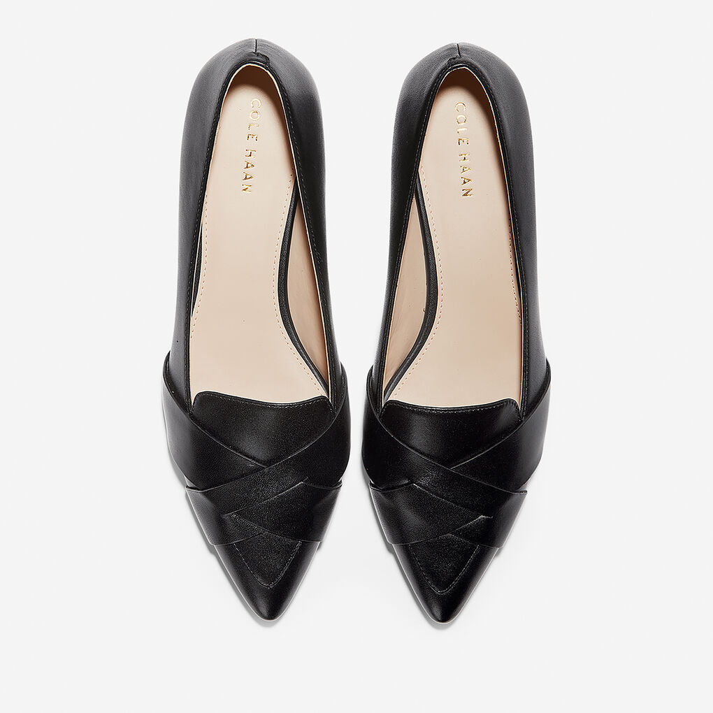 Women's Camila Skimmer Flat in Black Leather | Cole Haan