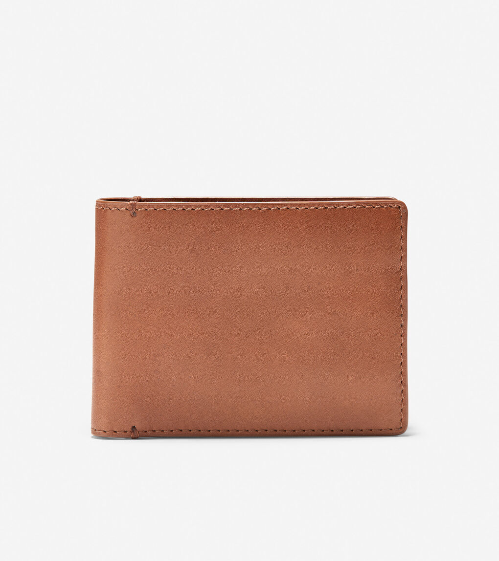 Mens GRANDSERIES Leather Bifold With Removable Pass Case