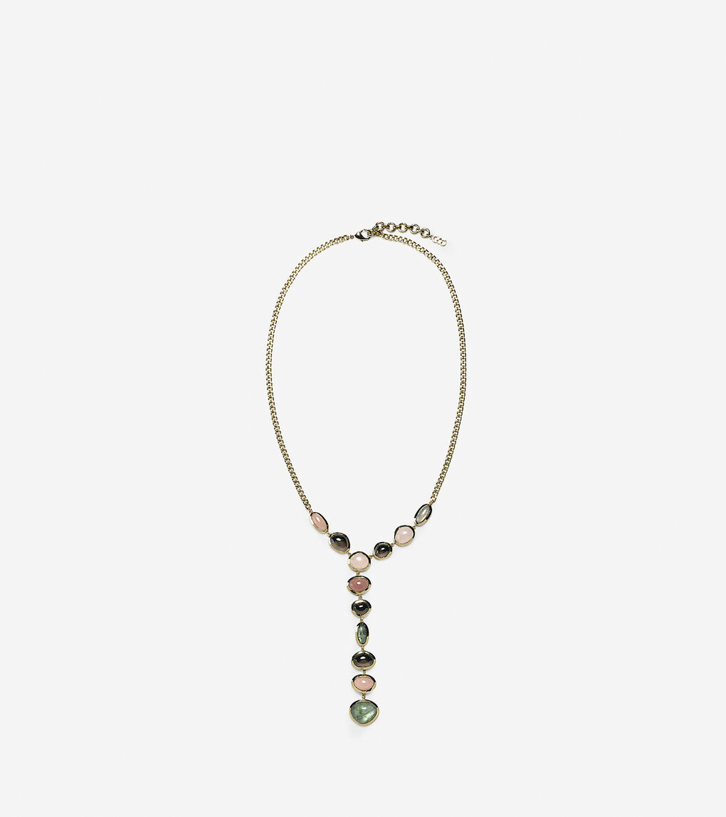22” Semi-Precious Y Necklace