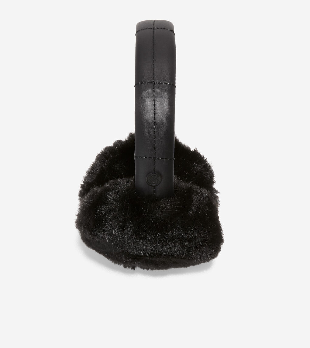 women ZERØGRAND Quilted Earmuff with Faux Fur
