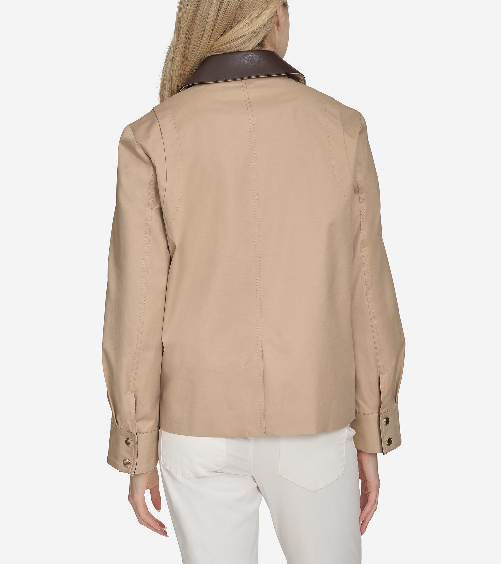 Women's Short Barn Jacket in Beige Or Khaki | Cole Haan