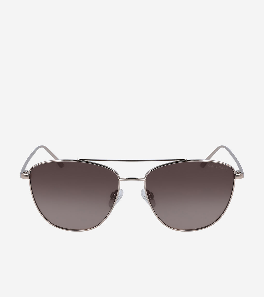 Women's Metal Rectangle Sunglasses in Rose Gold | Cole Haan