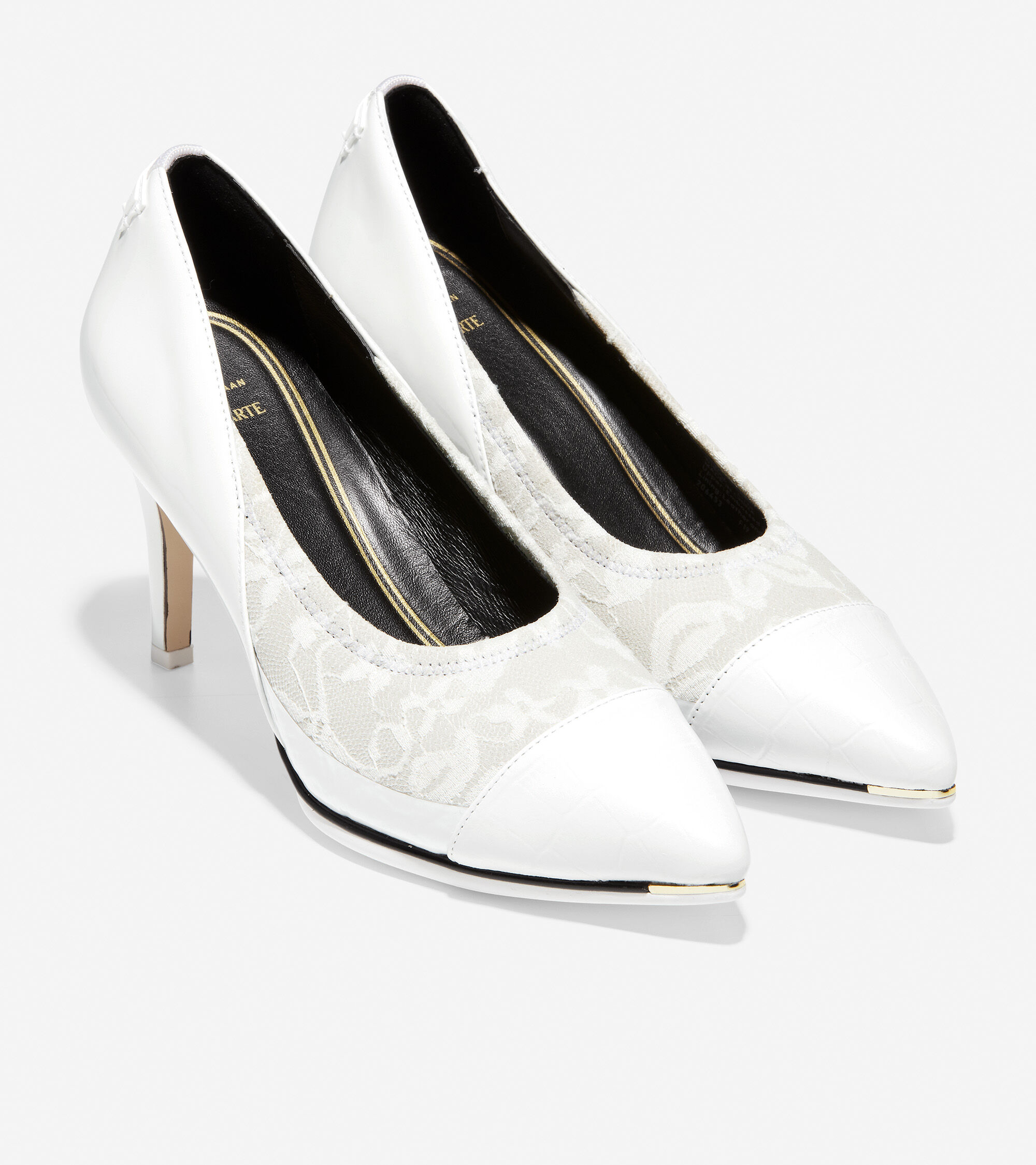 cole haan silver pumps