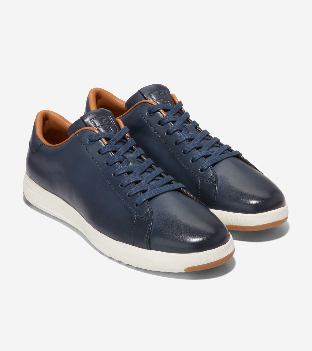 Men S Grandpro Tennis Sneaker In Blazer Blue Handstain Cole Haan
