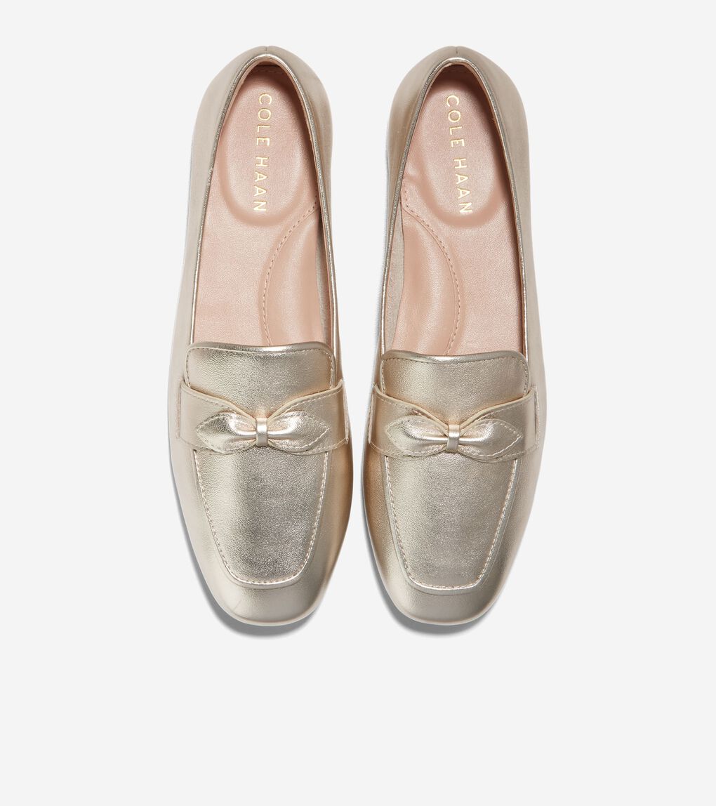 Women's York Bow Loafer in Gold | Cole Haan
