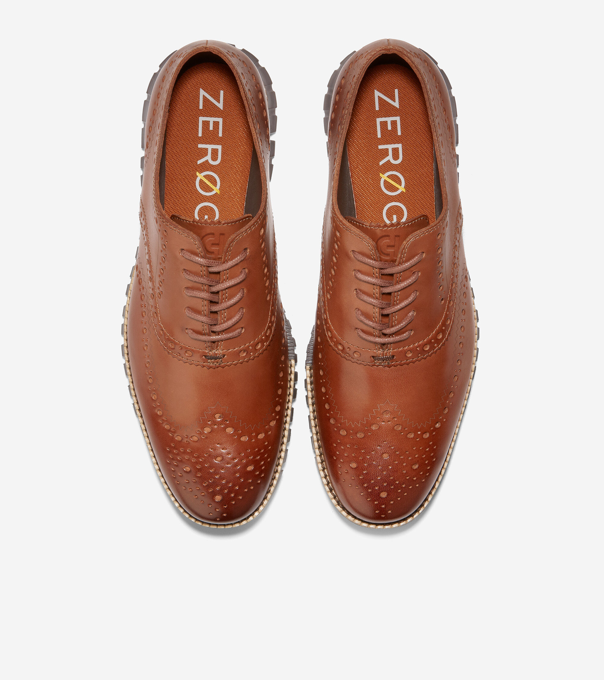 zerogrand wingtip oxford british tan