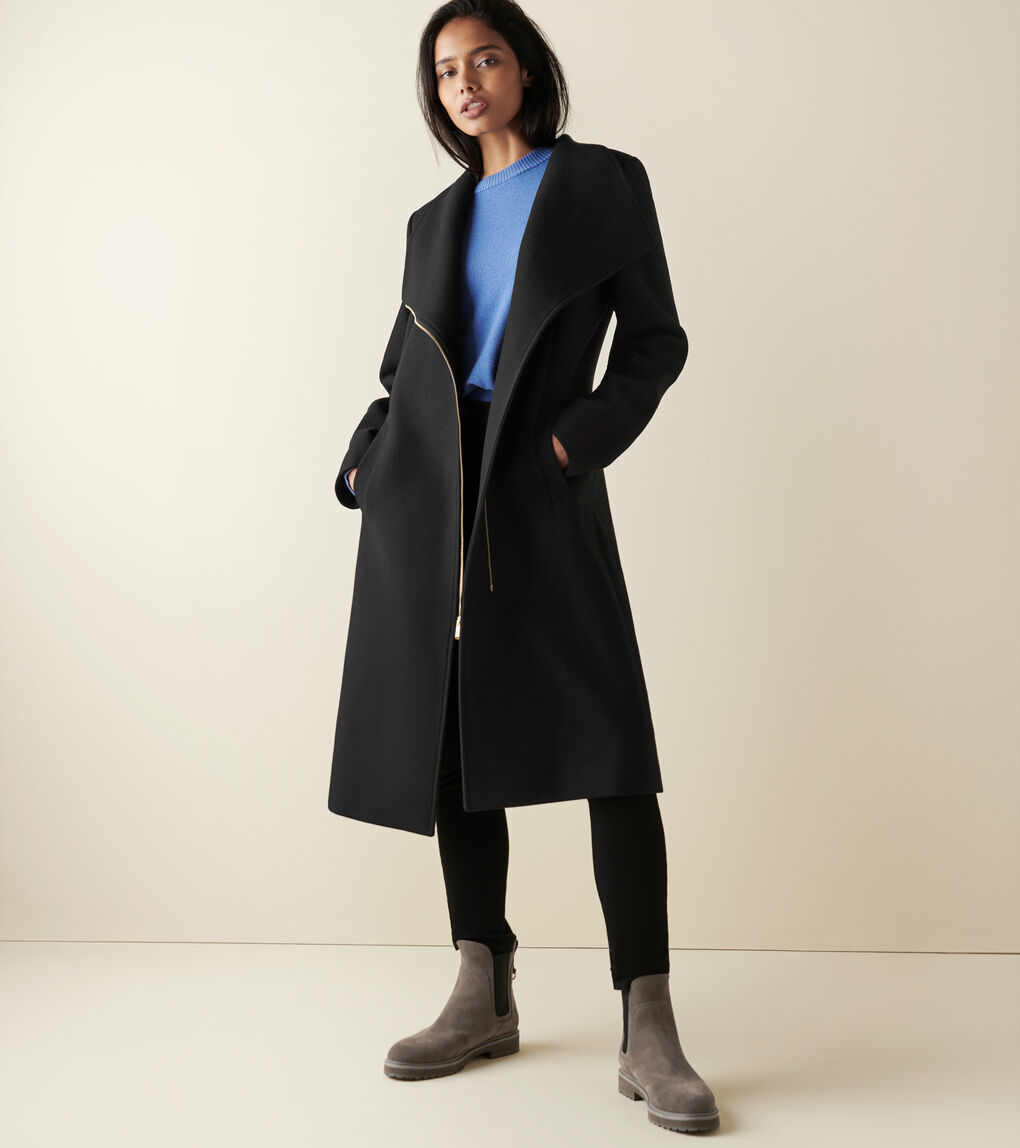 women Women's Asymmetrical Wool Coat