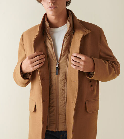MENS Men's Melton 3-in-1 Wool Topper Coat
