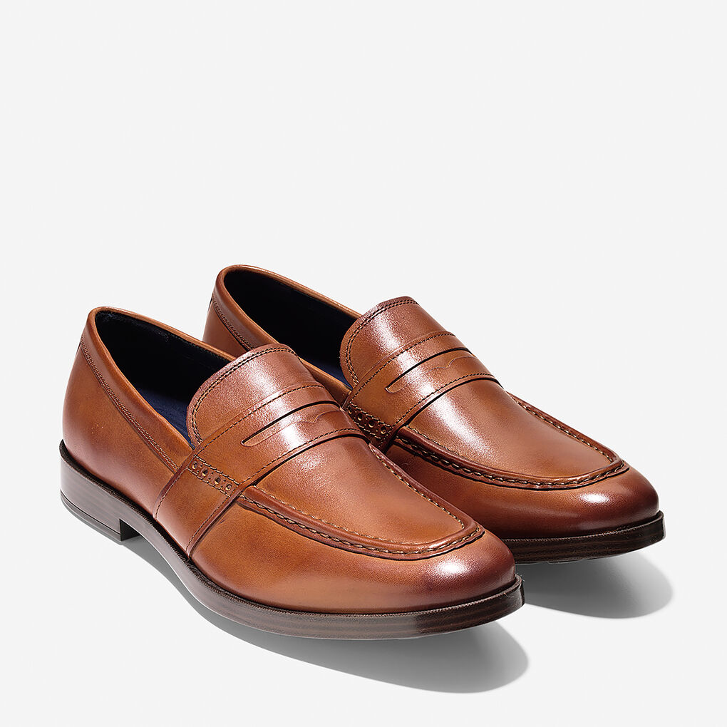 Men's Jefferson Grand Penny Loafer in British Tan | Cole Haan