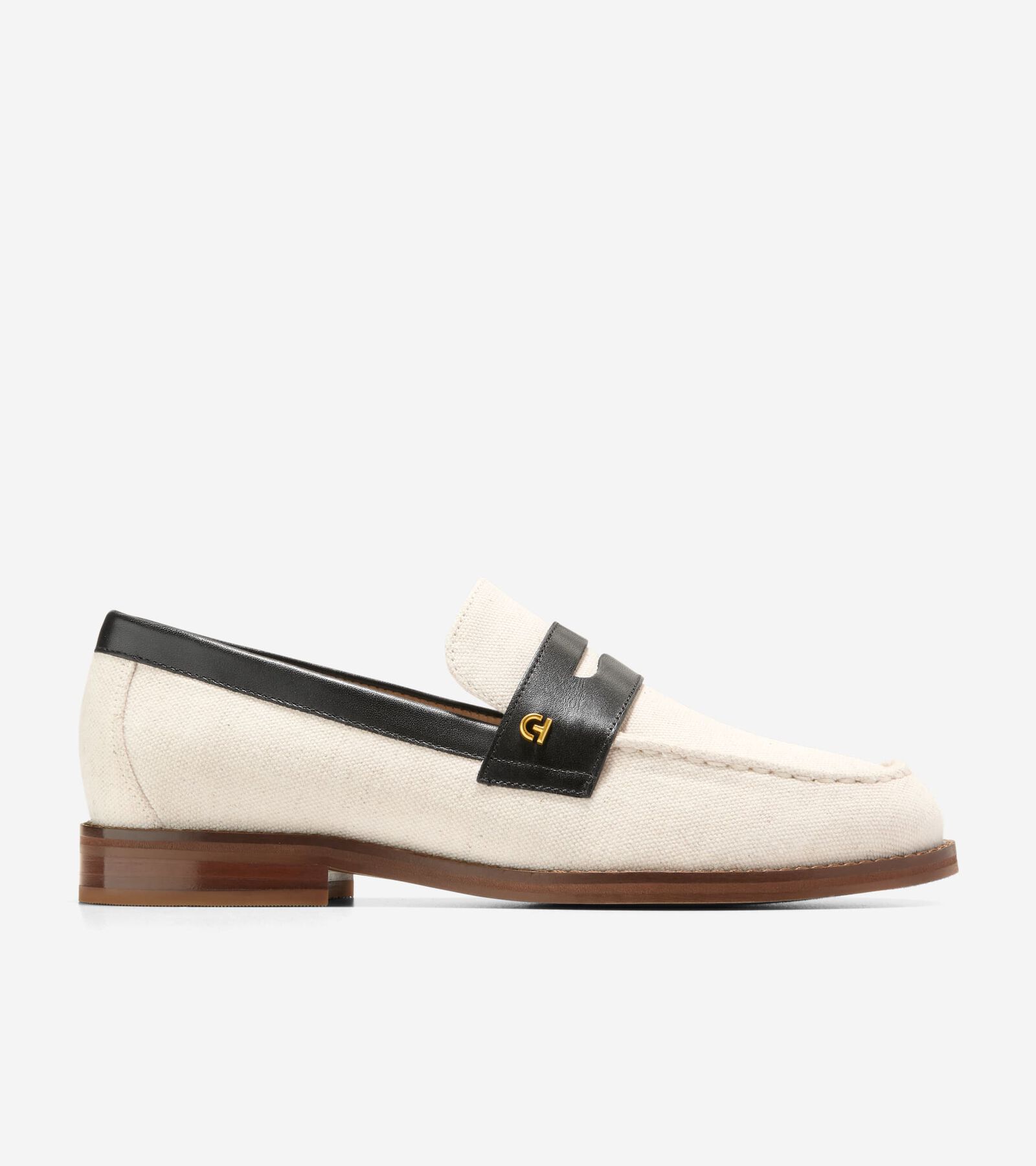 Shop Cole Haan Lux Pinch Penny Loafer In Natural-black