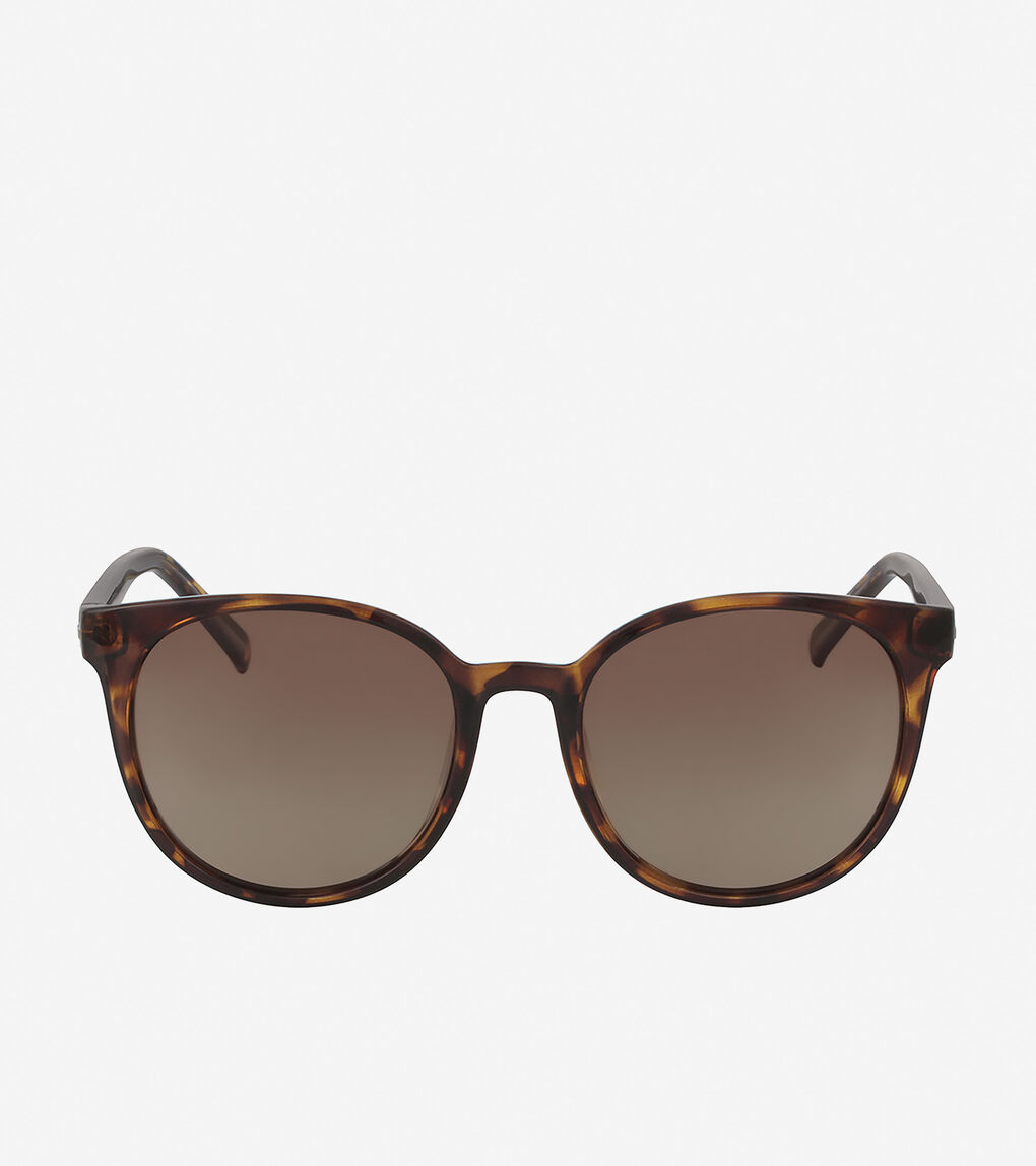 Classic Round Sunglasses in Dark Brown | Cole Haan