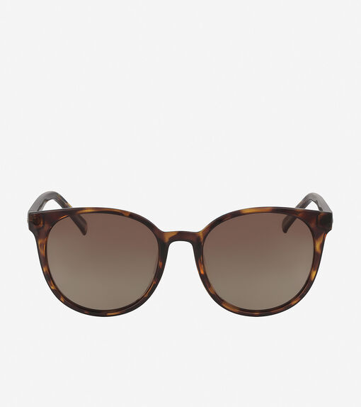 Classic Round Sunglasses in Dark Brown