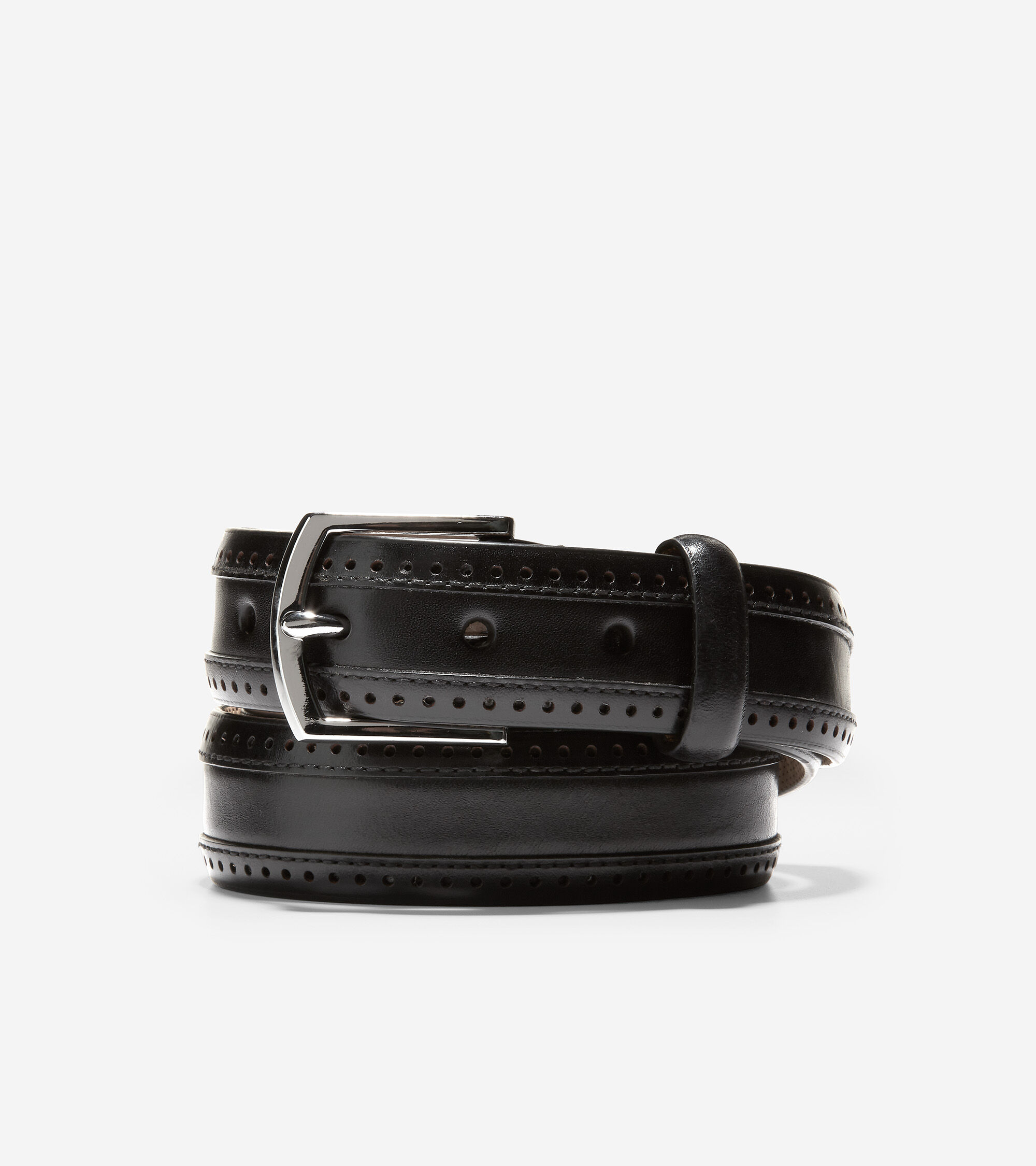 Shop Cole Haan Dawson 32mm Perforated Belt In Black