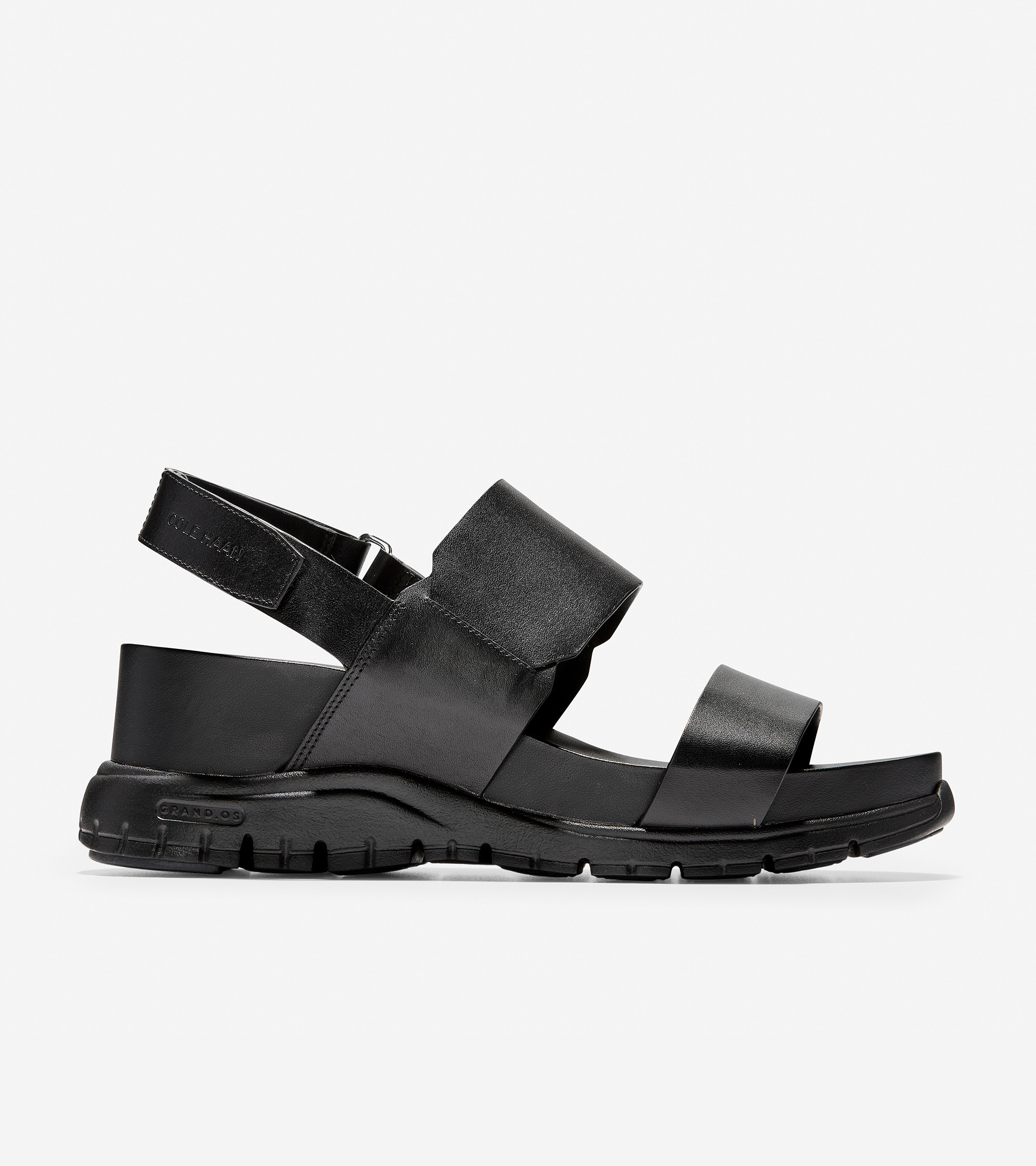 Women's Zerøgrand Black Sandal LeatherCole Haan In Wedge Us 6yfg7vbY